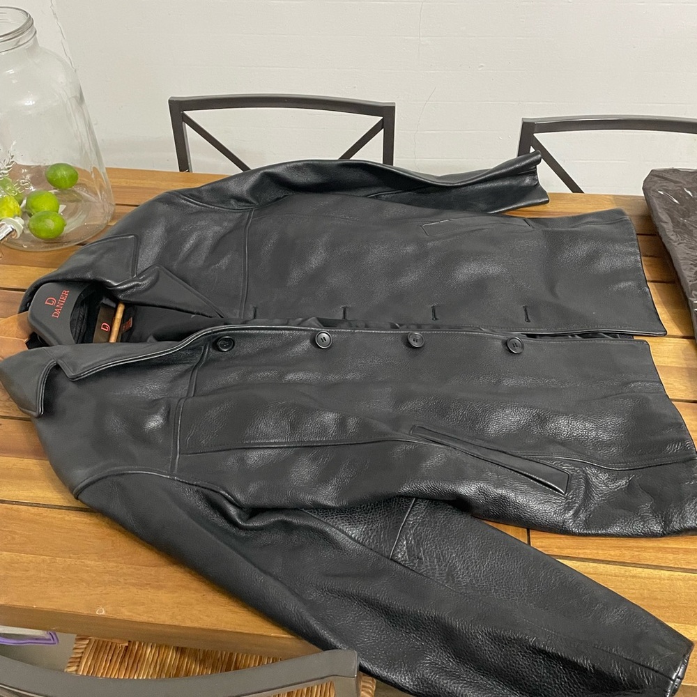 Leather jacket, worn once, kept in original bag.